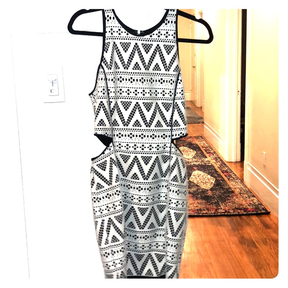 DV lace and cut out sides mini dress